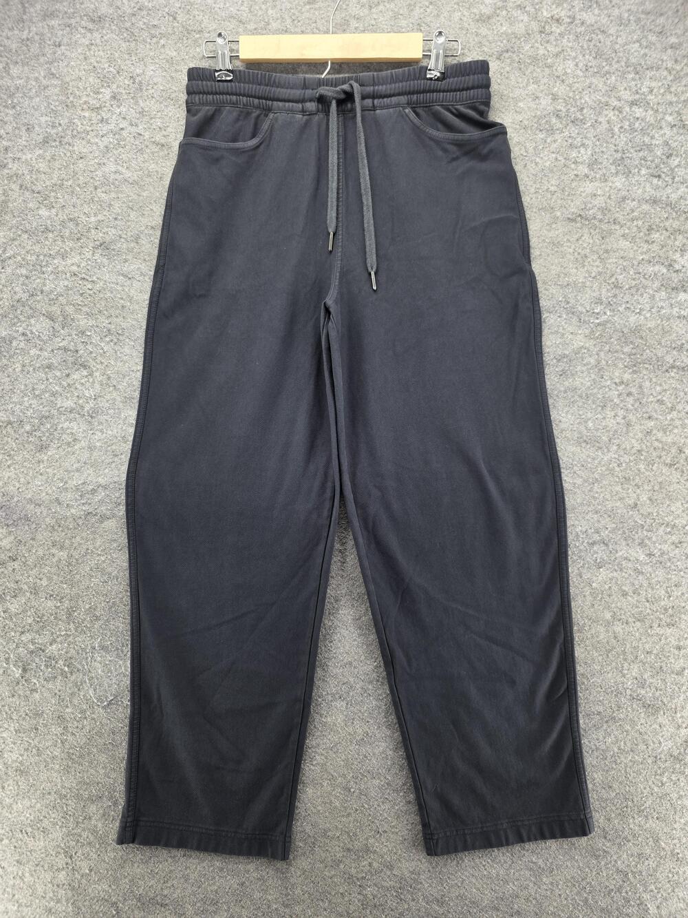 Athleta Pants Womens S Black Tapered Sweatpants Elastic Waist Pockets 19 Inseam